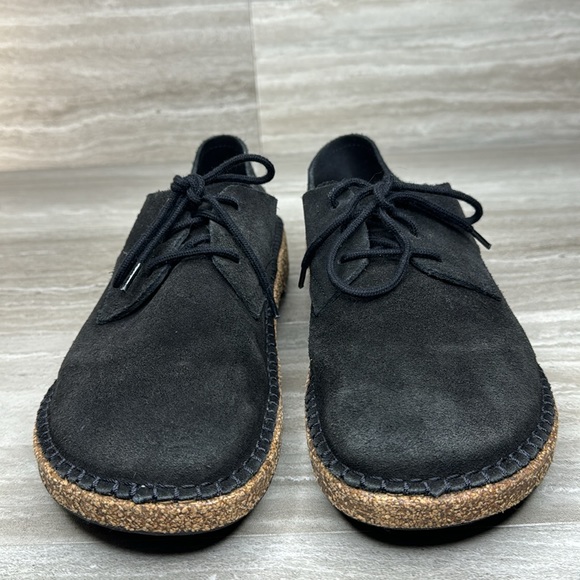 Birkenstock Gary Black Suede Classic Cork Sole Lace Up Womens 7 EUC - Picture 6 of 15
